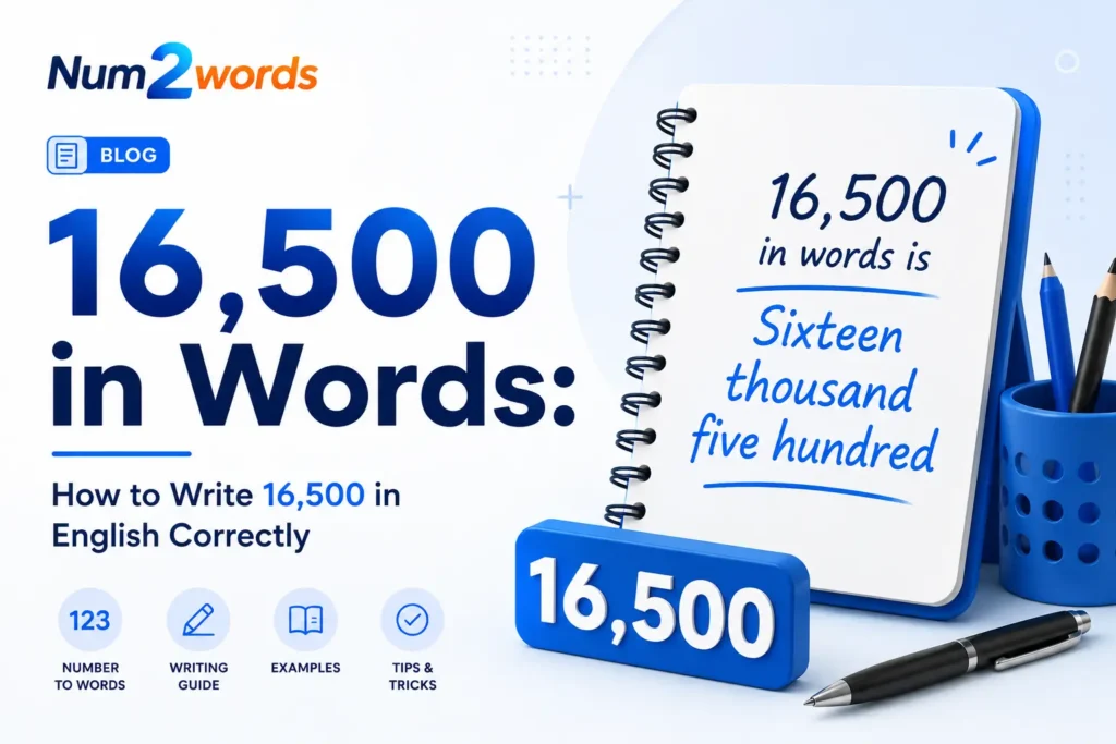 16500 in Words: How to Write 16,500 in English Correctly
