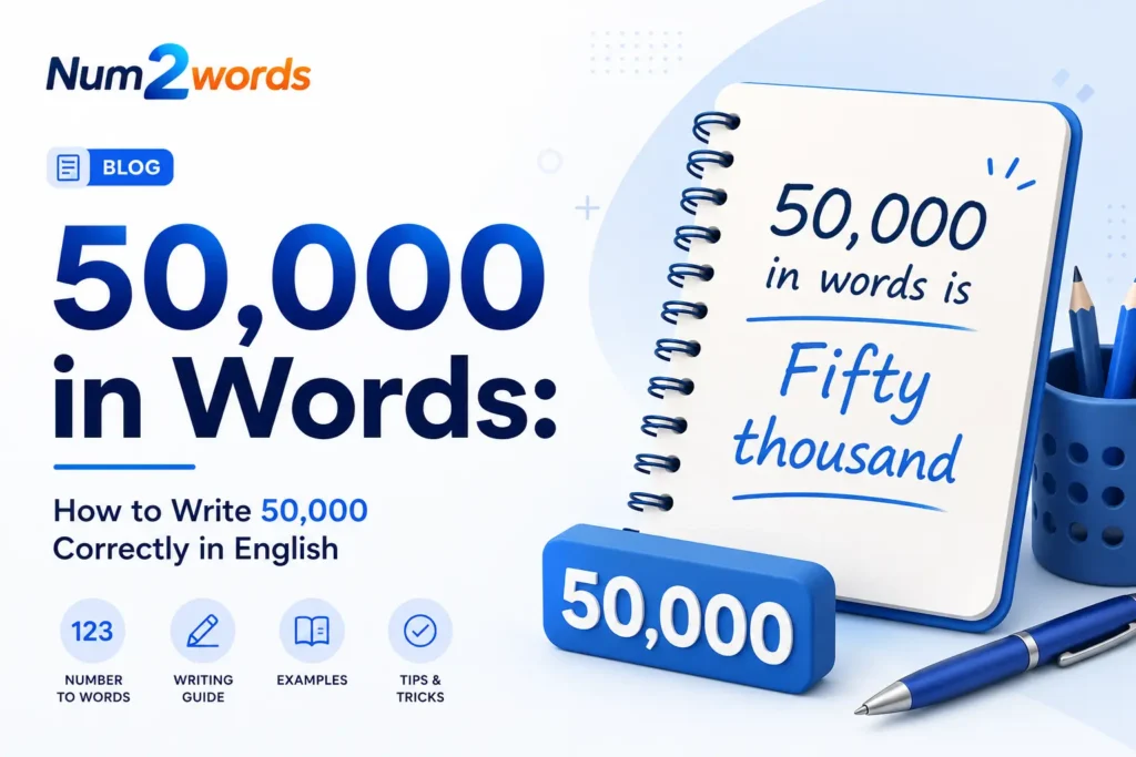 50000 in Words: How to Write 50,000 Correctly in English