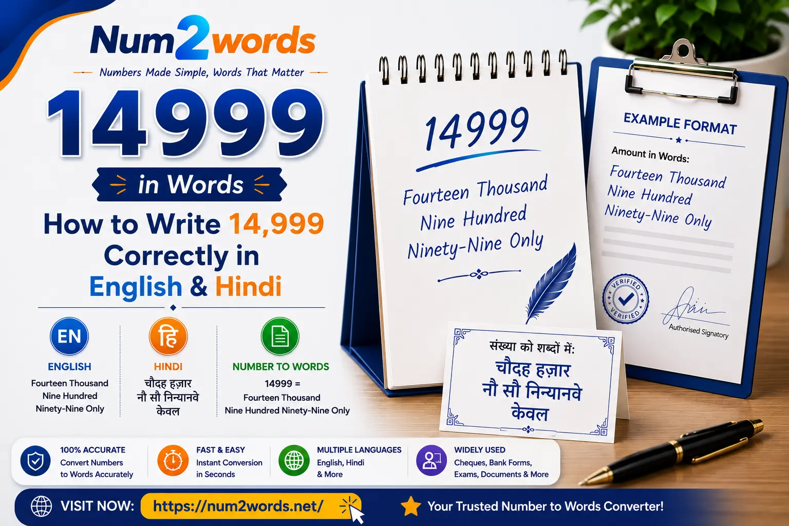 14999 in Word – Write 14,999 Correctly in English & Hindi