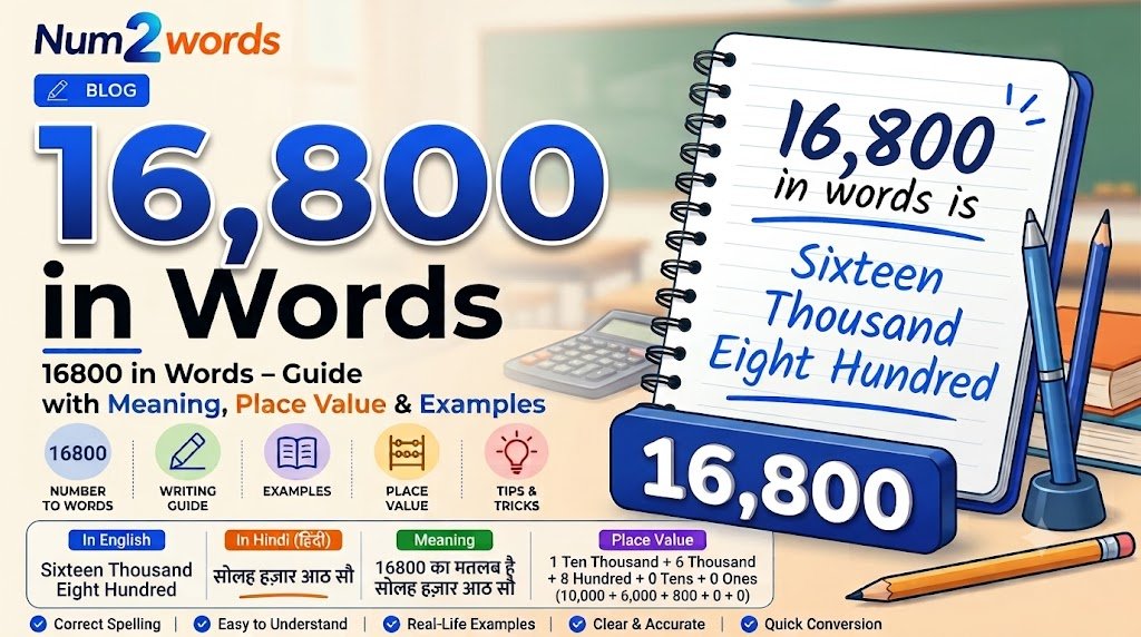 16800 in Words – Guide with Meaning, Place Value & Examples