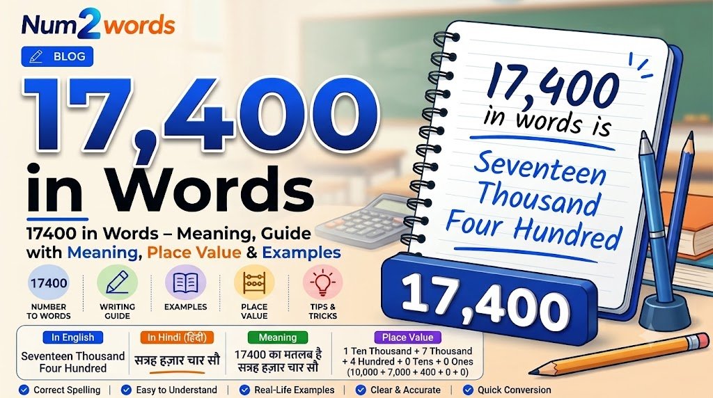 17400 in Words – Meaning, Place Value & Examples