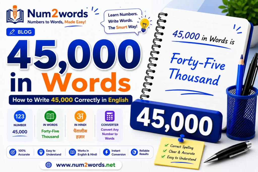 45000 in Words: How to Write 45,000 Correctly in English