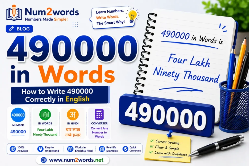 490000 in Words: How to Write 490000 Correctly in English