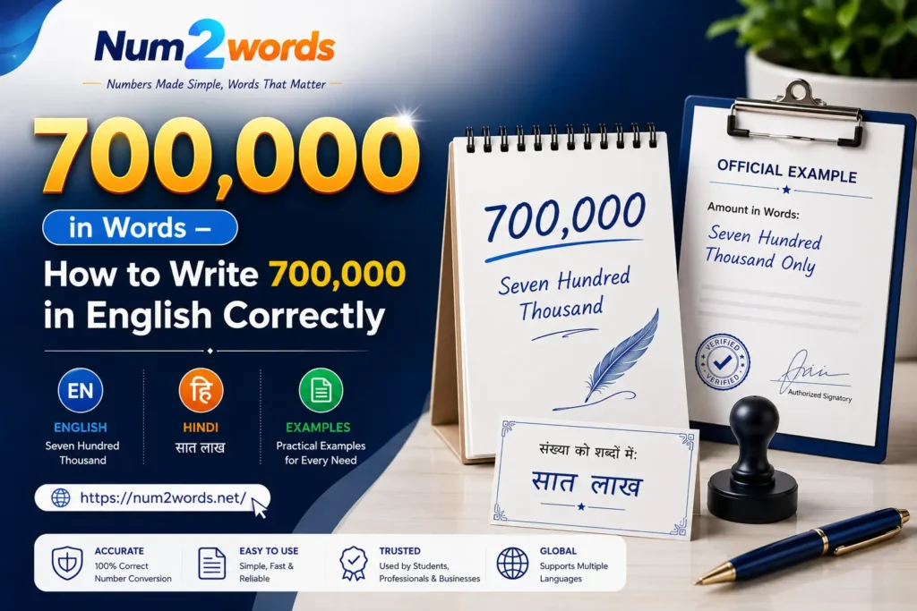700000 in Words – How to Write 700,000 in English Correctly